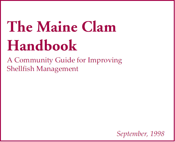 Picture of the Maine Clam Handbook cover
